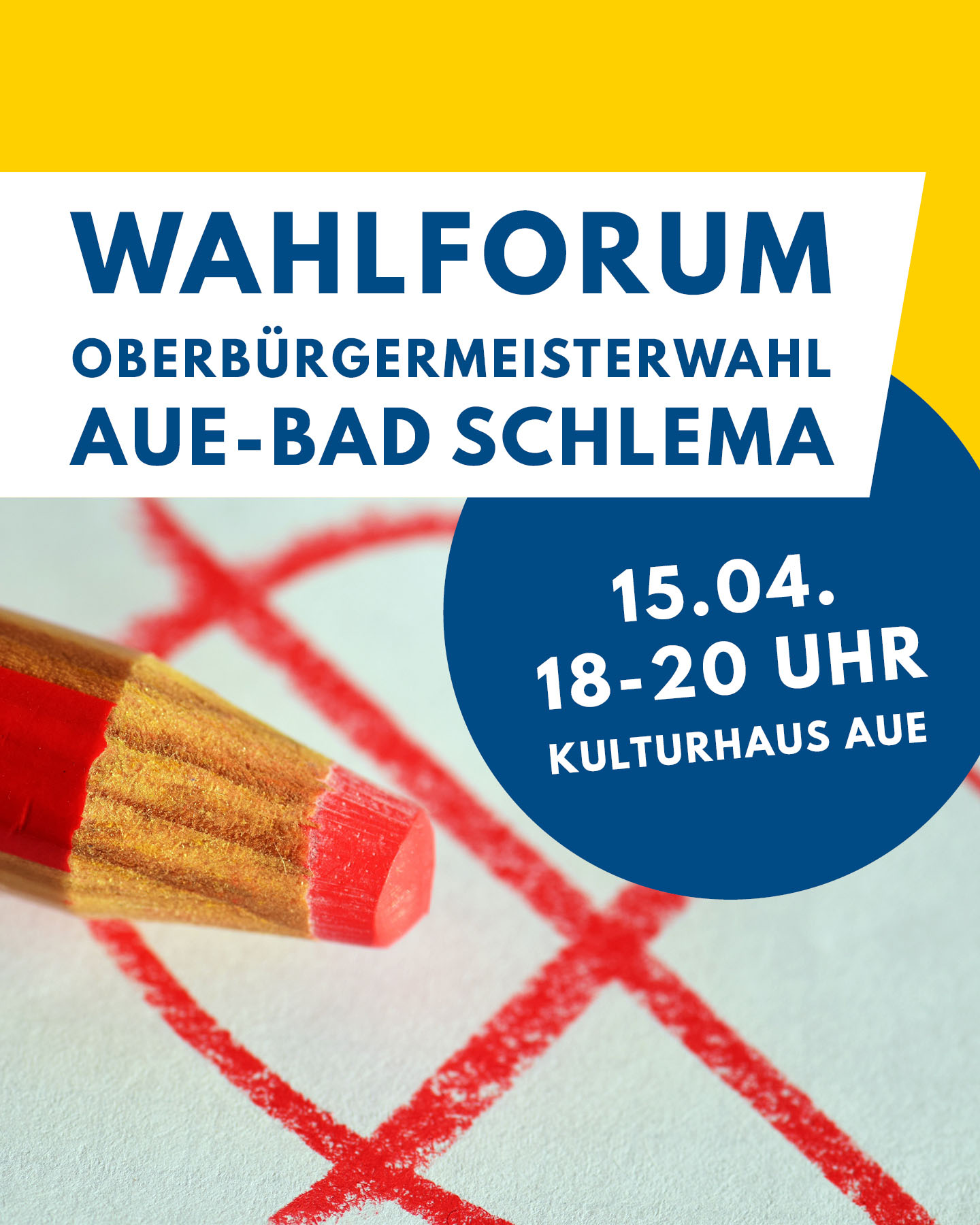 Wahlforum zur Oberbürgermeisterwahl 2026 in Aue-Bad Schlema