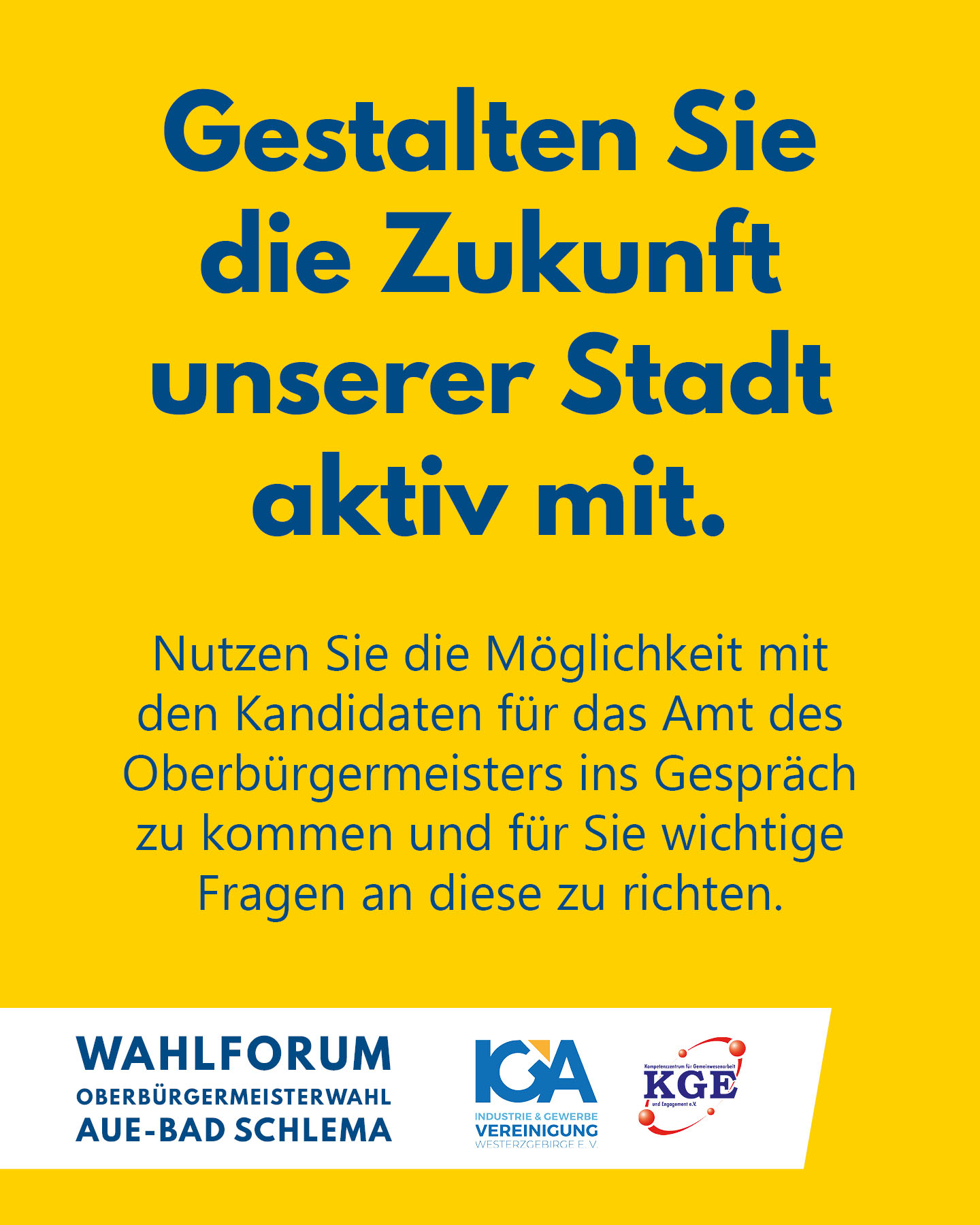 Gestalten Sie die Zukunft unserer Stadt aktiv mit. 